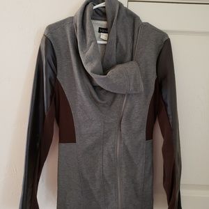 Venus Assymetrical Grey and Brown Jacket XL